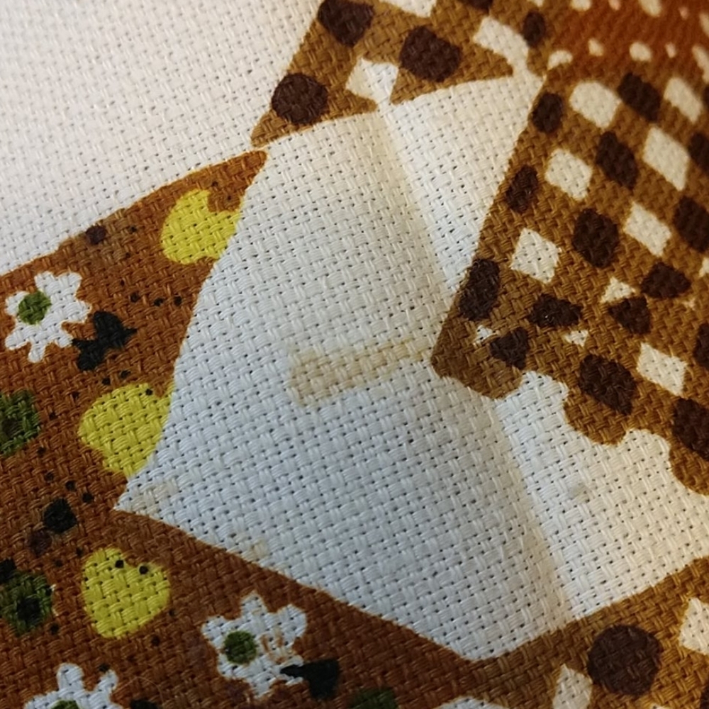 Vintage 1970's Star Pattern Fabric - Picture 5 of 5